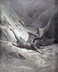 Satan Smitten by Michael, from Book VI of 